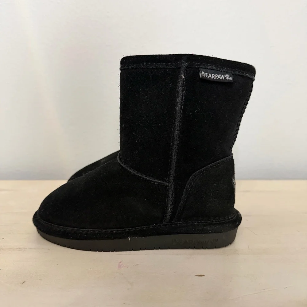 Bearpaw Black Suede Elle Short Boots